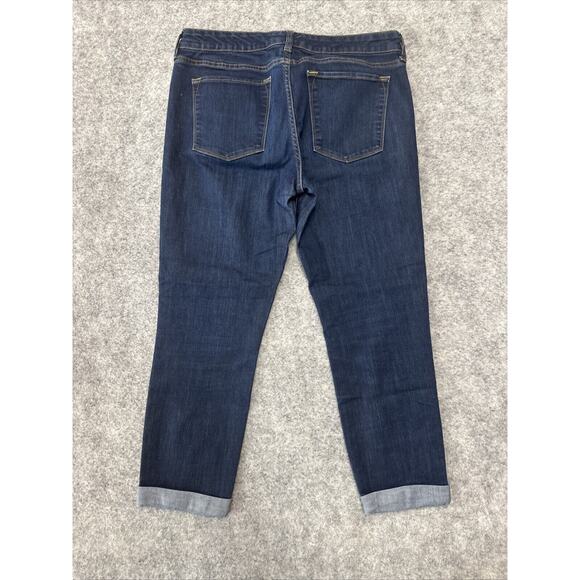 Banana Republic Cuffed Crop Jean Women's Size 30/10 Blue Dark Denim - Picture 6 of 9
